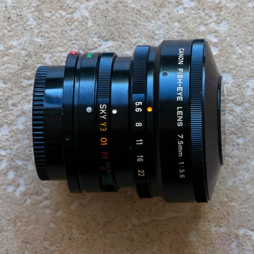 Canon FD 7.5mm f5.6, 7 mm, Gebruikt, Canon, Canon FD