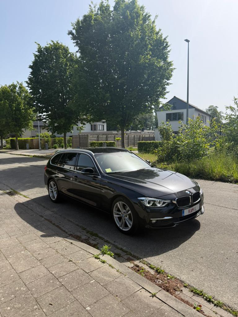 Bmw 318d, Autos, BMW, Particulier, Série 3, Diesel, Euro 6, Break, 5 portes, Automatique, Noir, Noir, Cuir, Enlèvement