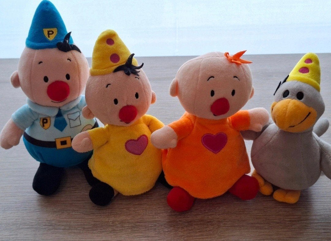 Mooie set van 4 originele Studio 100 Bumba - knuffels, Enlèvement, Utilisé, Moyen (20 à 80 cm)