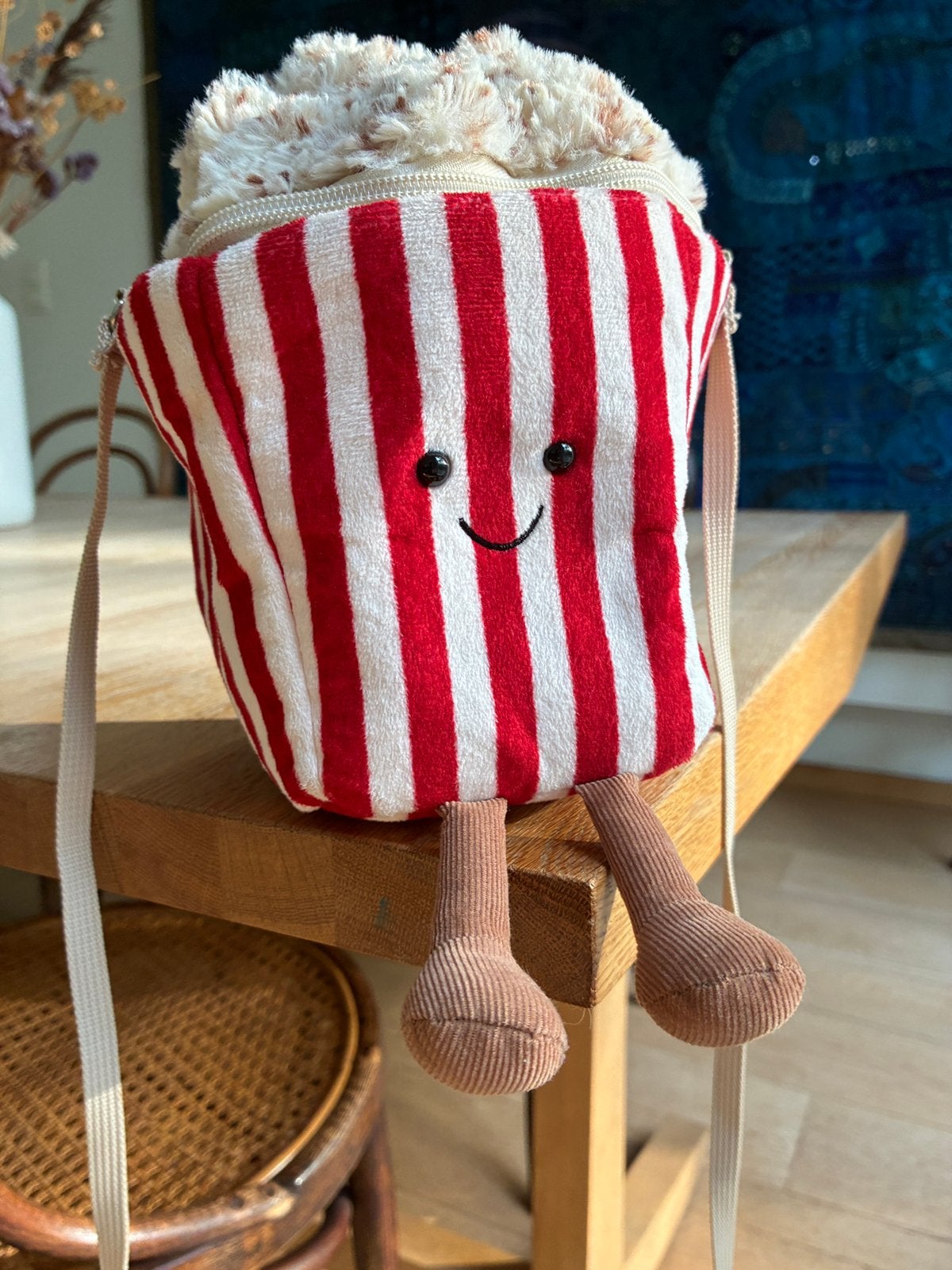Jellycat Popcorn handtas, Jellycat, Enlèvement ou Envoi, Fonction sac à dos, Comme neuf