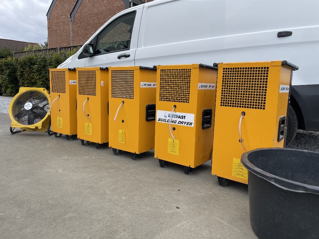 Bouwdroger DF400 en DF800 + ventilatoren, Ophalen