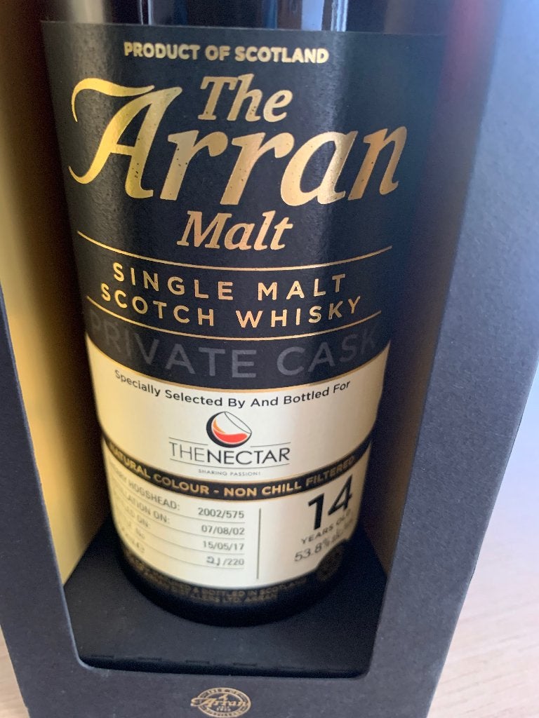Whisky Arran the nectar 2002-2017 private cask, Ophalen, Nieuw, Vol