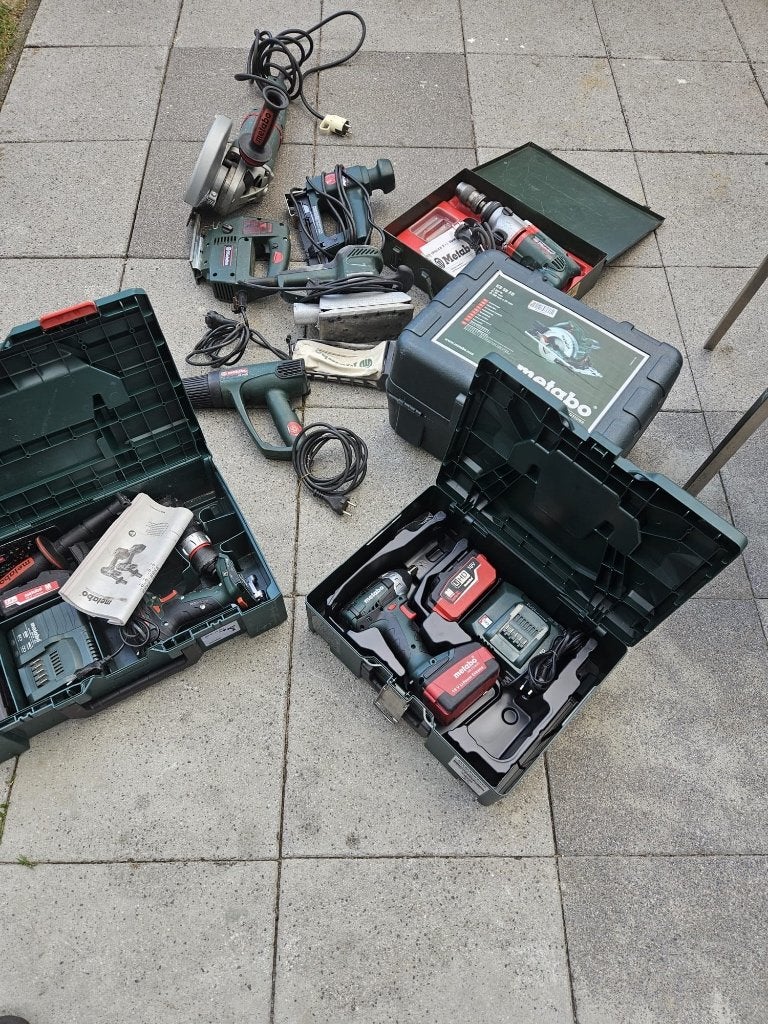 Metabo set gereedschap, Ophalen, Haakse slijper
