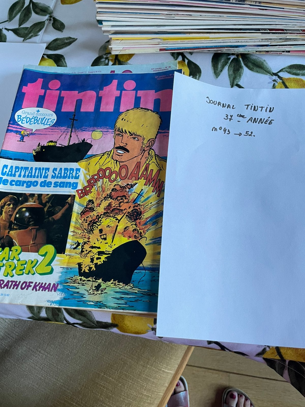 Joutnal tintin annee 37 a 42, Série complète ou Série, Enlèvement, Utilisé