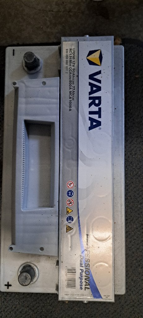 2x Batterij 90Ah woongedeelte camper, Auto-onderdelen, Ophalen, Gebruikt, Peugeot