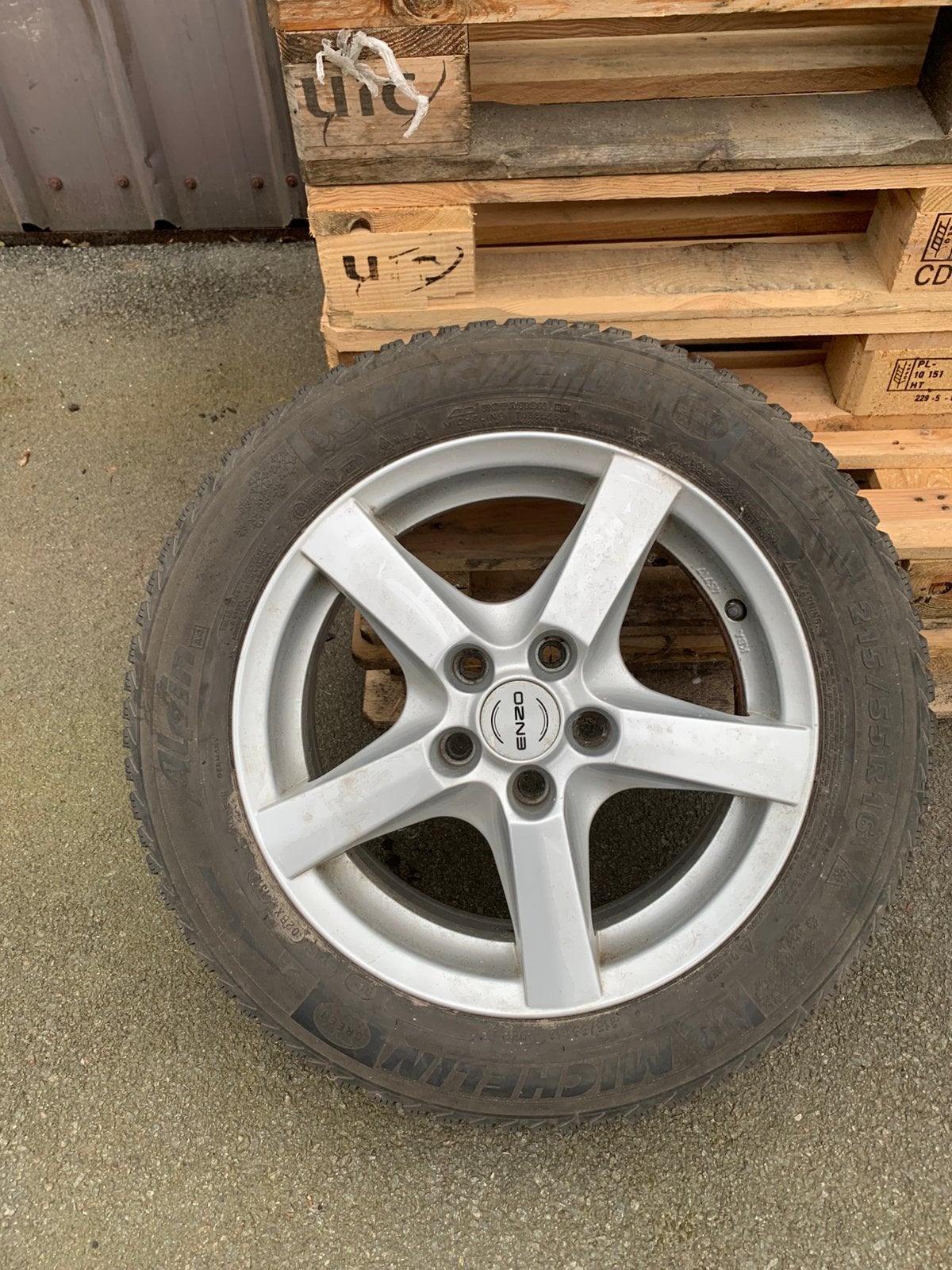 4 Aluminium velgen met banden erop, Auto-onderdelen, Ophalen, Winterbanden, Band(en)