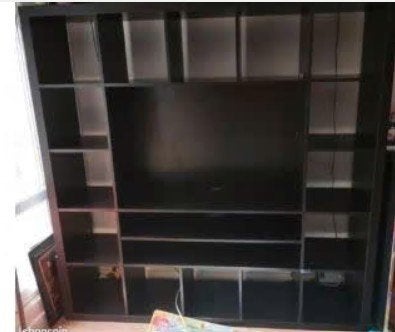 Meuble Ikéa Kallax TV & Bibliothèque brun foncé, Maison & Meubles, 25 à 50 cm, 150 à 200 cm, Comme neuf, Autres essences de bois