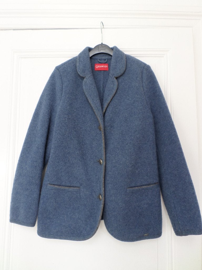 Veste Giesswein 40 dames bleu marine gris boutons neuf, Neuf, Taille 38/40 (M), Enlèvement ou Envoi, Bleu