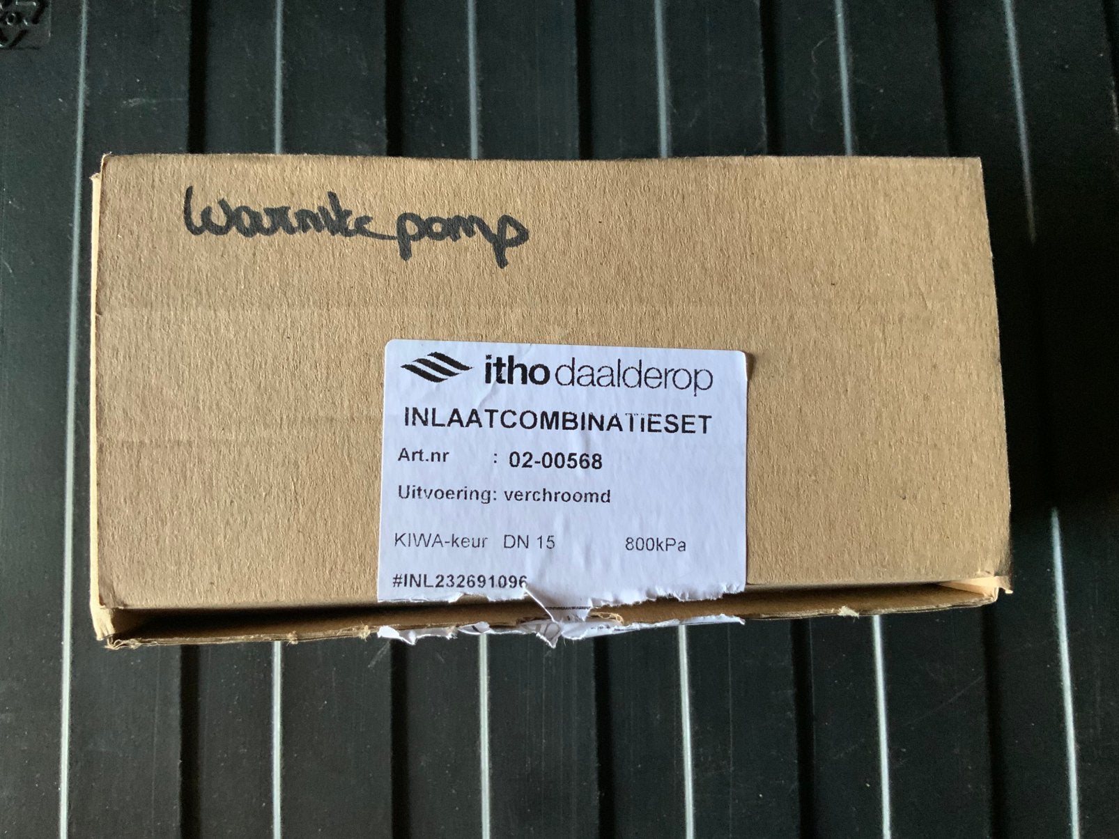 Inlaatcombinatieset itho daalderop, Doe-het-zelf en Bouw, Ophalen, Zo goed als nieuw