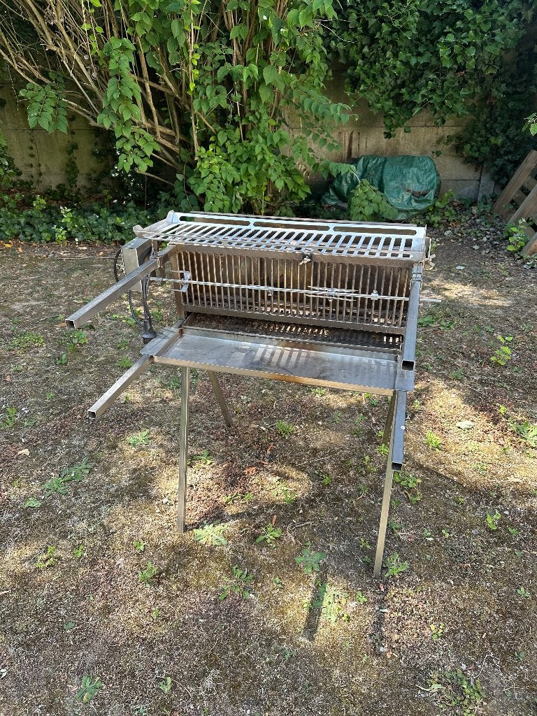 Bbq , tourne broche inox, Jardin & Terrasse, Enlèvement, Comme neuf, Avec accessoires