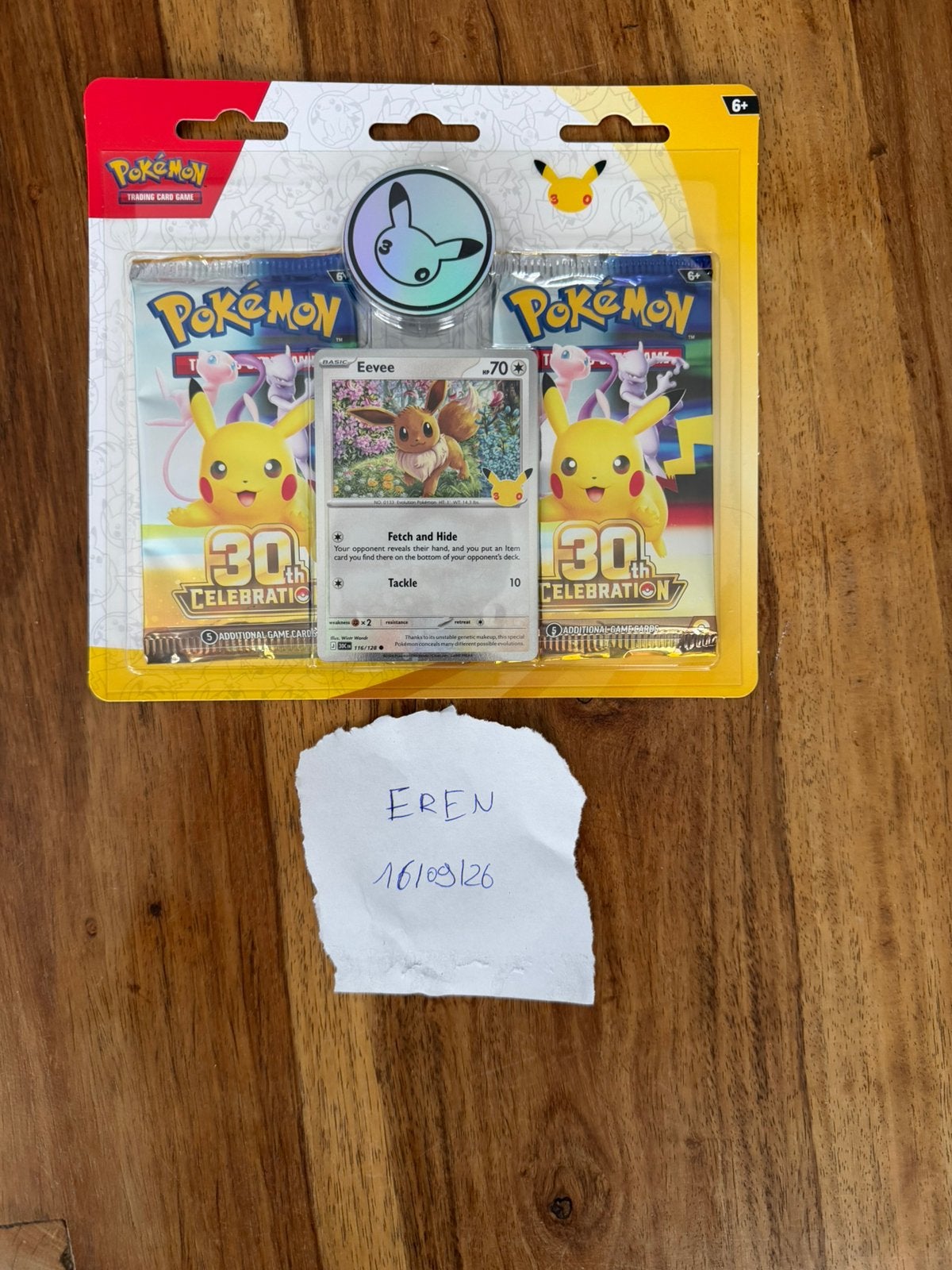 Pokémon 30th Anniversary Blister – Eevee Promo – Nieuw, Ophalen, Nieuw, Booster