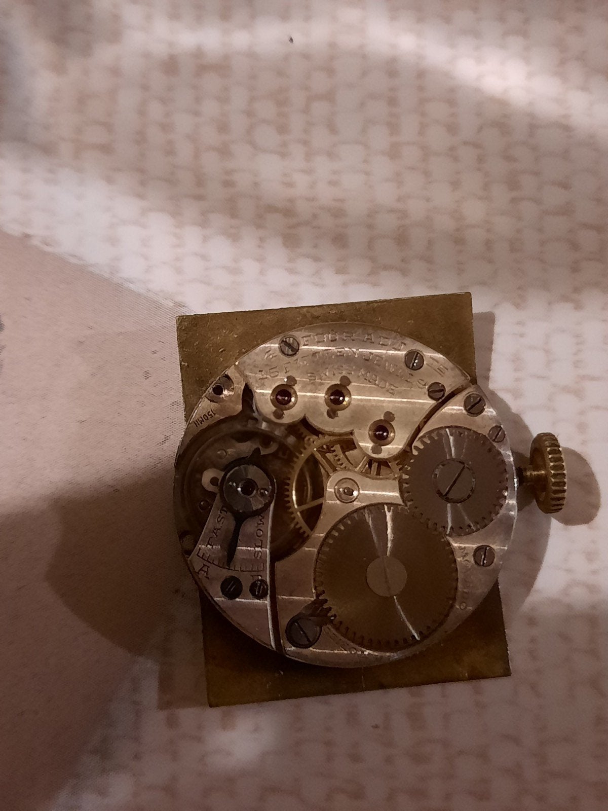 Vintage Movado Art Deco horloge gevuld met goud - mechanisch, Handtassen en Accessoires, Ophalen, Goud