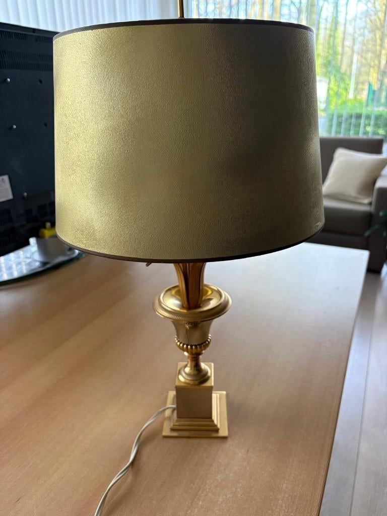 Prachtige Boulanger lamp in goudmessing - vintage chic stijl, Ophalen of Verzenden, Zo goed als nieuw, Hollywood Regency, Metaal