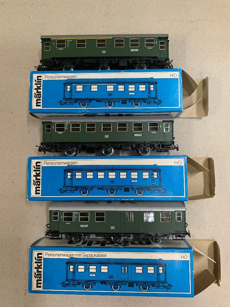 Vintage Märklin HO 4067 4079 4080 : 3 voitures DB, TBE, Ophalen of Verzenden, Märklin