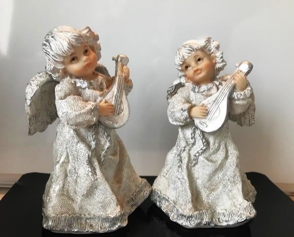 Engel beelden Amor Cupido ceramiek vintage H 16✨😍💑🎁🤗👌, Antiek en Kunst, Kunst | Beelden en Houtsnijwerken, Beeld, Steen of Keramiek