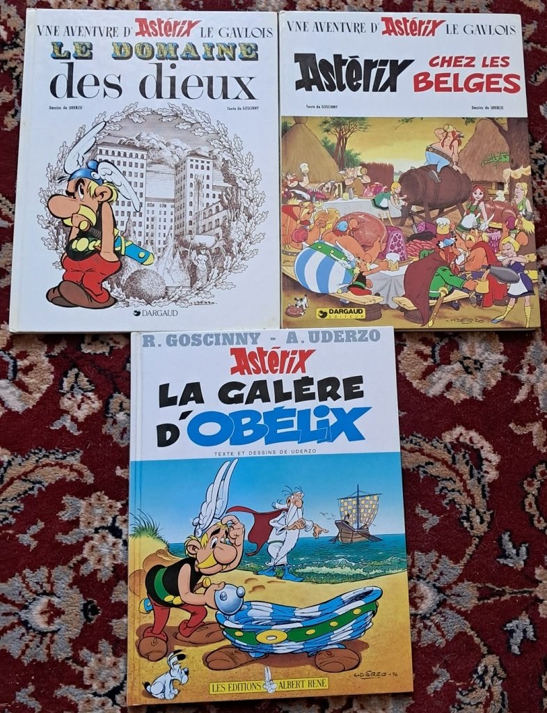 Asterix - Set van 3 albums, Boeken, Stripverhalen, Gelezen, Goscinny & Udezo, Ophalen of Verzenden, Meerdere stripboeken
