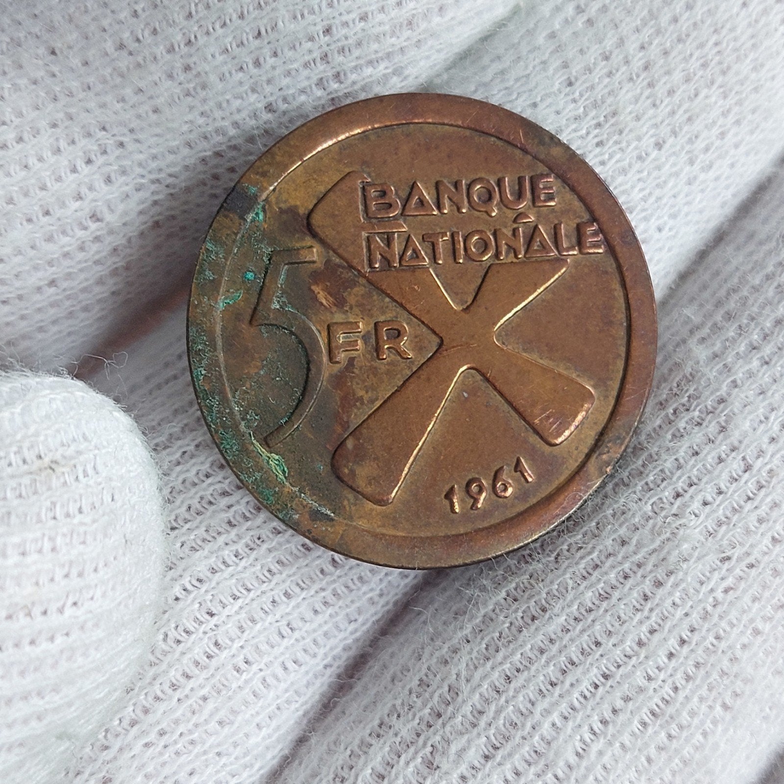 Pièce de monnaie / Katanga / 5 Francs / 1961, Timbres & Monnaies, Enlèvement ou Envoi