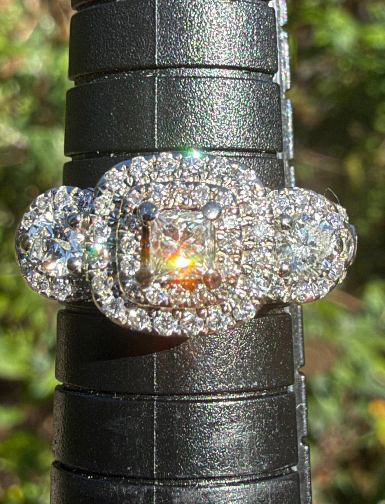 Gouden ring 111 natuurlijke diamanten 1.25ct en certificaat!, Bijoux, Sacs & Beauté, Neuf, Enlèvement ou Envoi, Or, Plus petit que 17