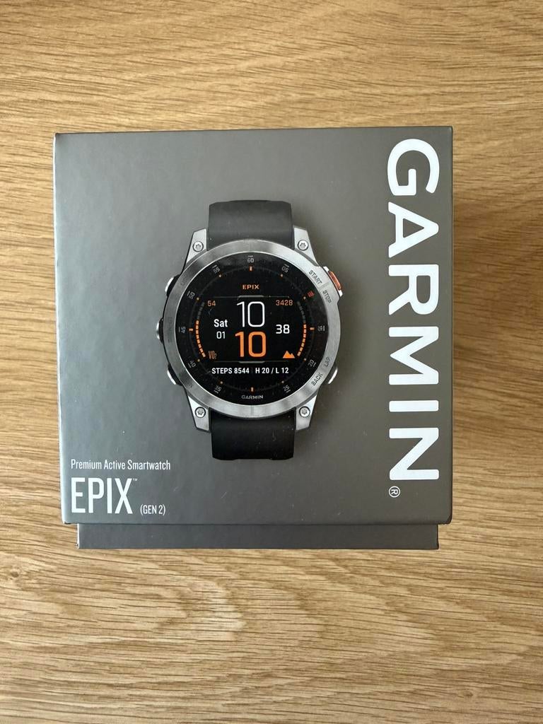 Montre Garmin Epix 2 - Slate + plusieurs bracelets, Bijoux, Sacs & Beauté, Montres de sport, Comme neuf, Gris, GPS, Étanche, Enlèvement ou Envoi