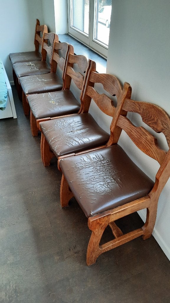 6 chaises en bois robustes, Brun, Enlèvement, Bois, Cinq, Six Chaises ou plus
