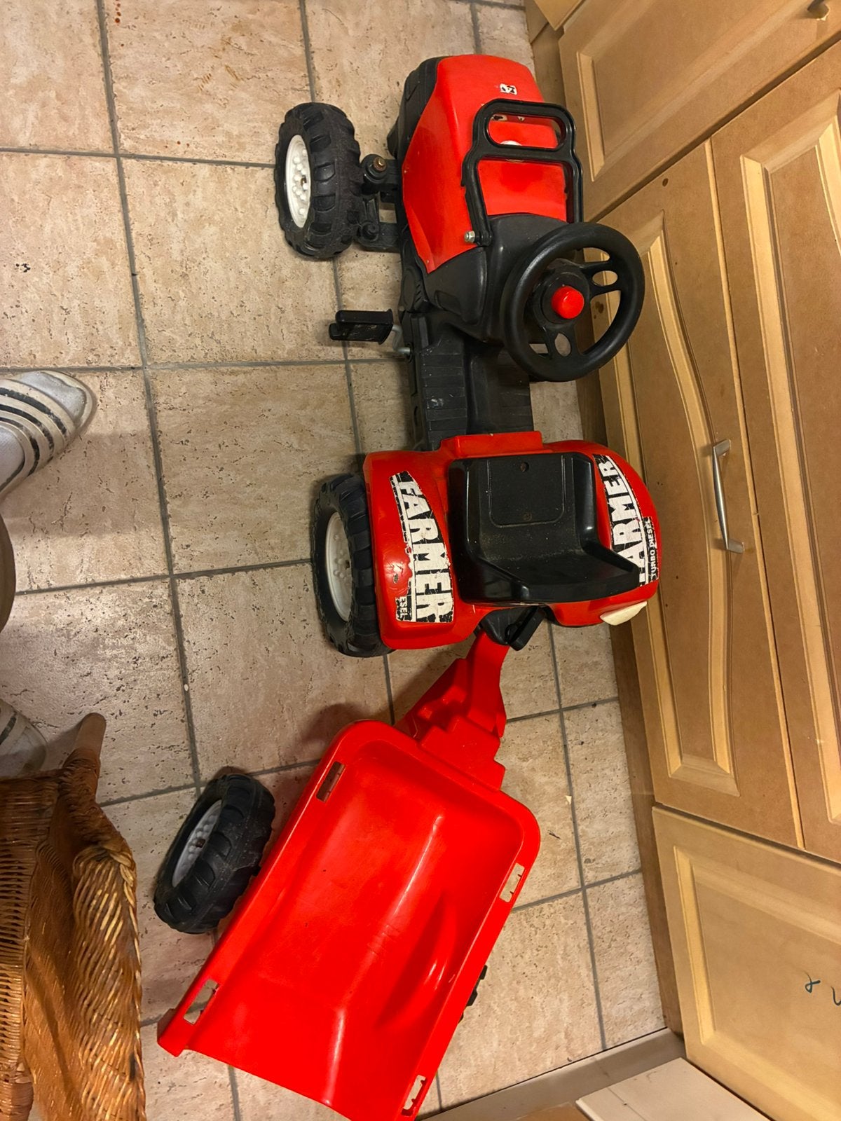 Tractor met aanhangwagen, Kinderen en Baby's, Ophalen, Gebruikt
