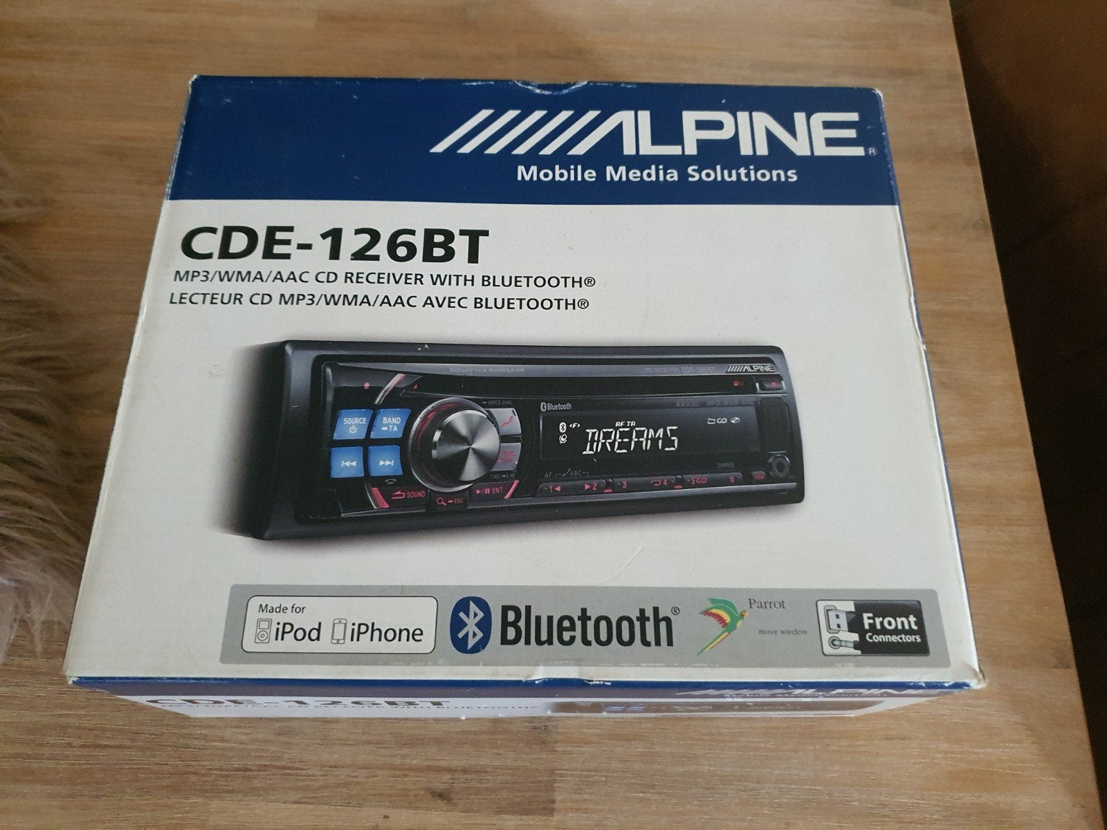 Alpine CDE-126BT autoradio 4x50w usb mp3 bleutooth cd, Enlèvement