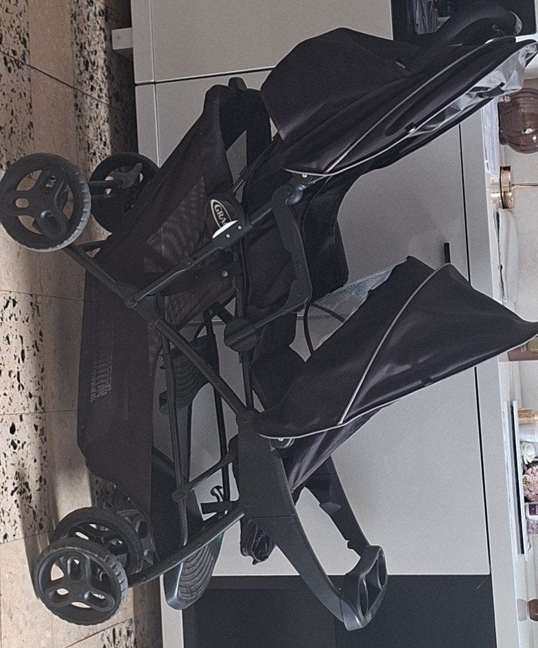 Poussette double noire Graco, Enlèvement ou Envoi, Comme neuf, Autres marques
