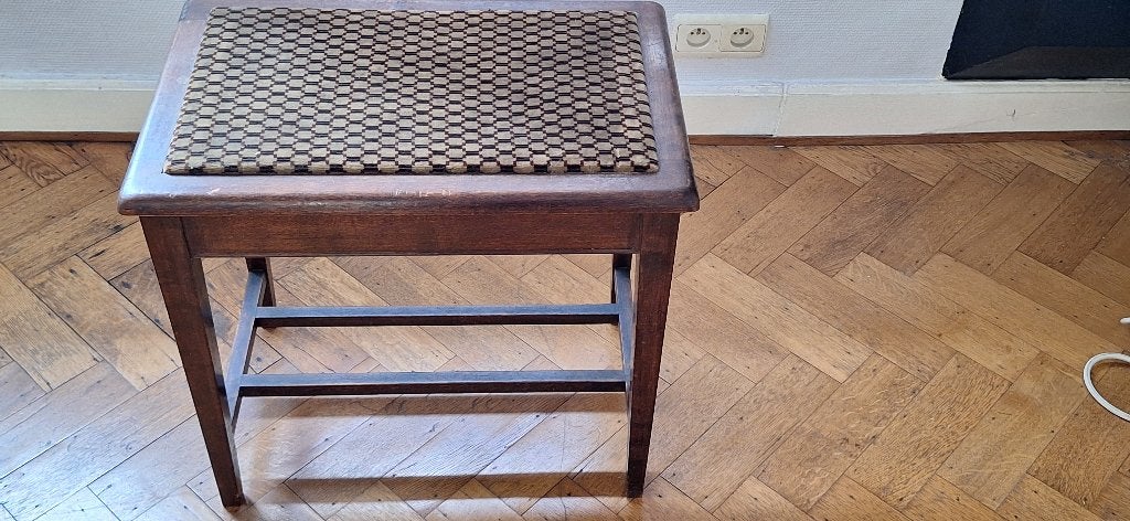 Banquette de piano avec compartiment pour partitions, Muziek en Instrumenten, Piano's, Ophalen, Gebruikt, Bruin, Overige typen