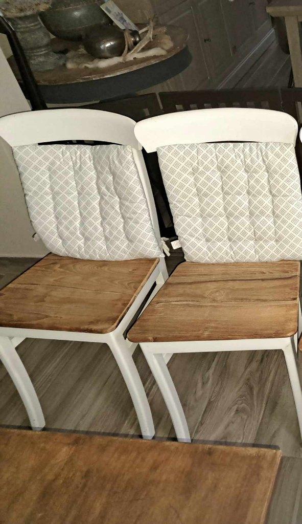 2 LANDELIJKE STOELEN, Huis en Inrichting, Stoelen, Ophalen, Gebruikt, Twee, Wit
