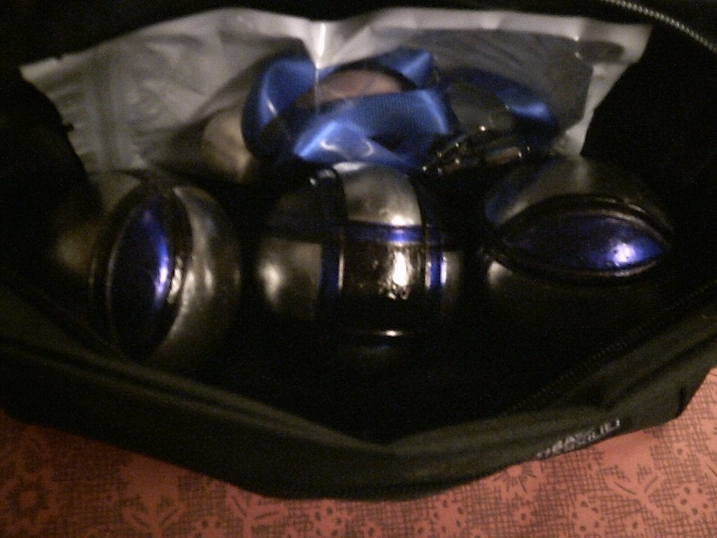 Bleu pétanque/noir/argent, Enlèvement ou Envoi, Comme neuf