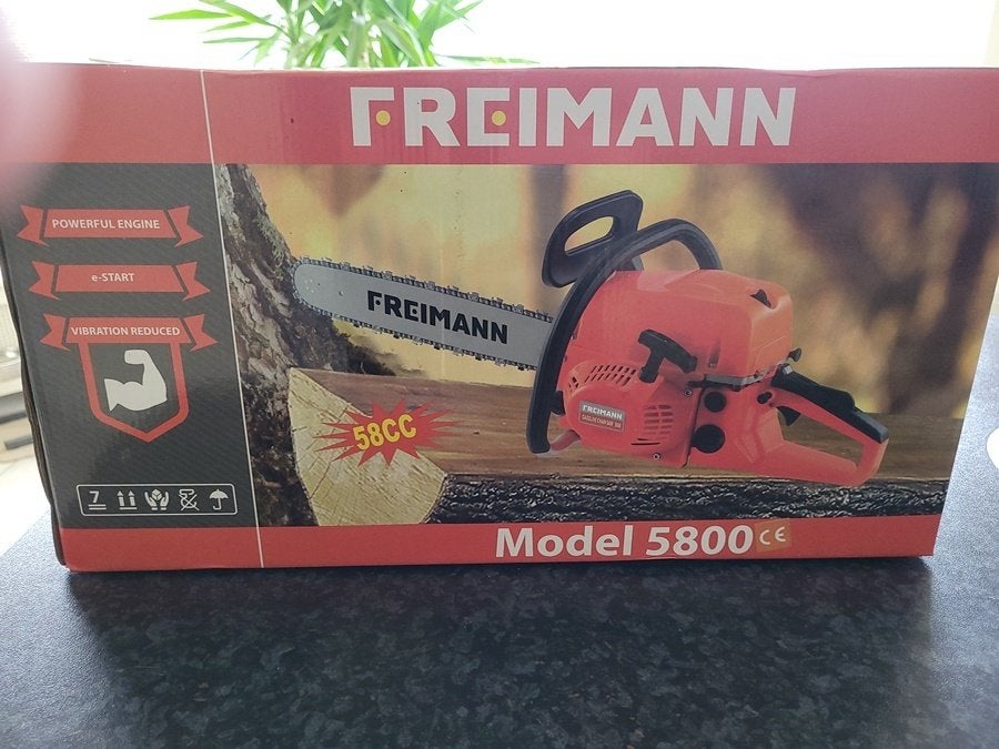 Kettingzaag Freimann model 5800, Doe-het-zelf en Bouw, Kettingzaag, Nieuw, 30 tot 70 mm, 1200 watt of meer
