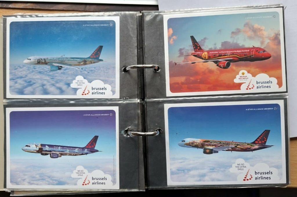 BRUSSELS AIRLINES POSTKAARTEN/CARTES POSTALES, Verzamelen, Ophalen of Verzenden, Zo goed als nieuw, Kaart, Foto of Prent