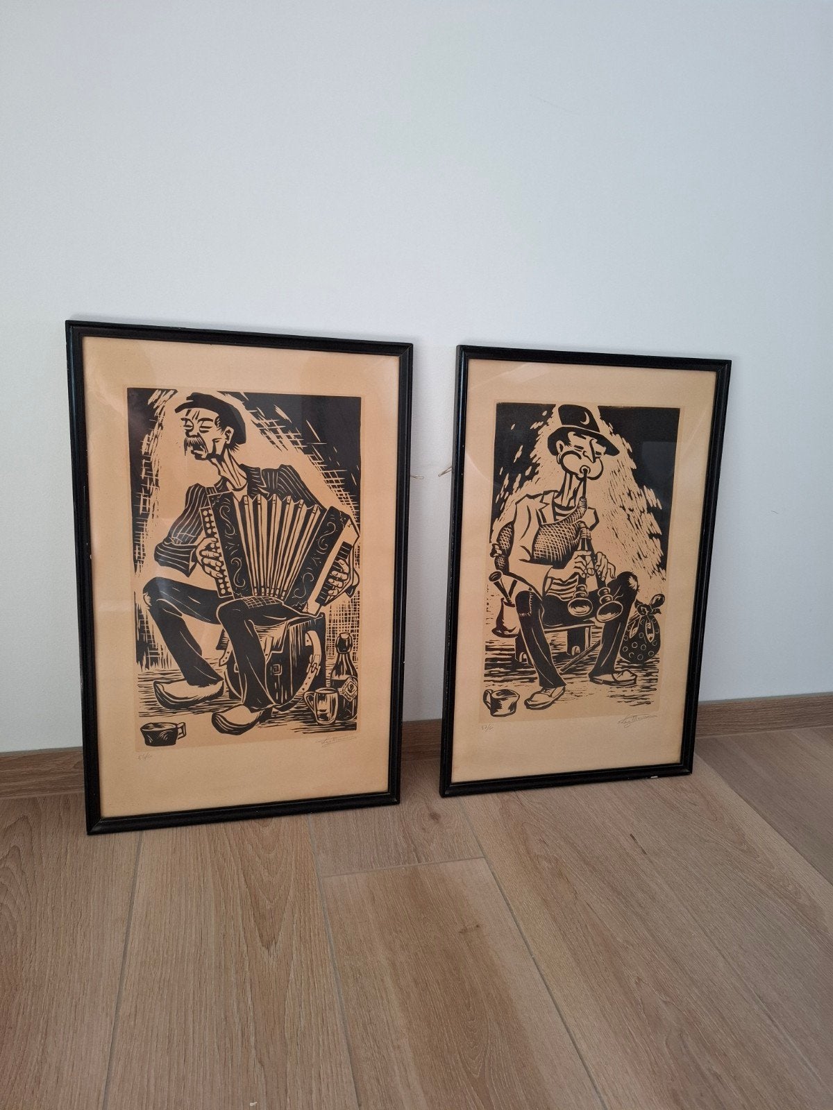 Twee grafische ontwerpen van Leo Meurrens, Antiek en Kunst, Kunst | Tekeningen en Fotografie, Ophalen