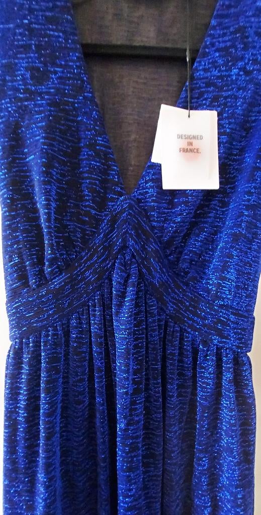 Magnifique robe de soirée NAF NAF, taille 36, Ophalen, Blauw, Nieuw, Maat 36 (S)