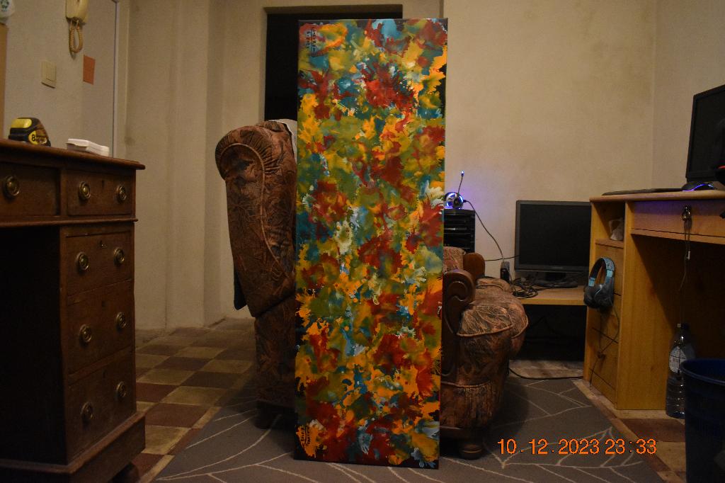 Abstract painting, series no (30) by joky kamo, Enlèvement, Peinture à l'huile, Abstrait
