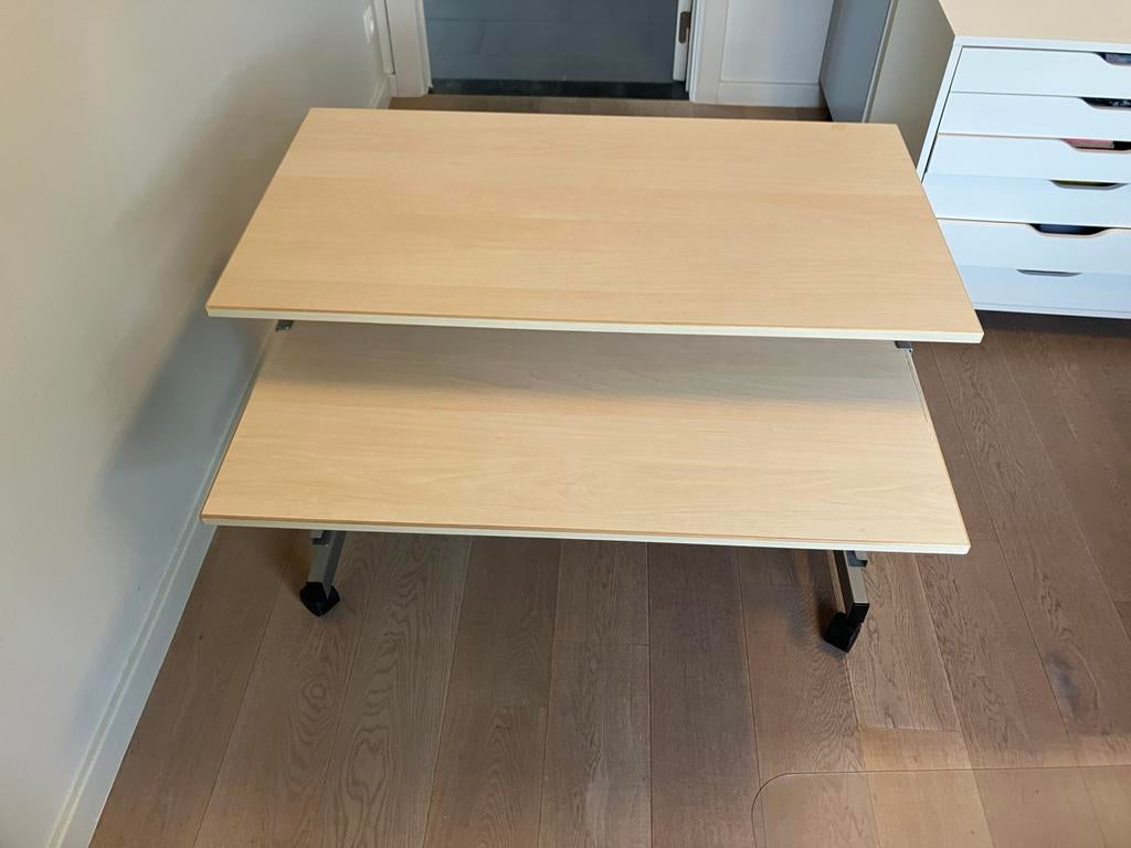 Computertafel op wieltjes in hoogte verstelbaar, 70 à 120 cm, 70 à 120 cm, Enlèvement, Utilisé