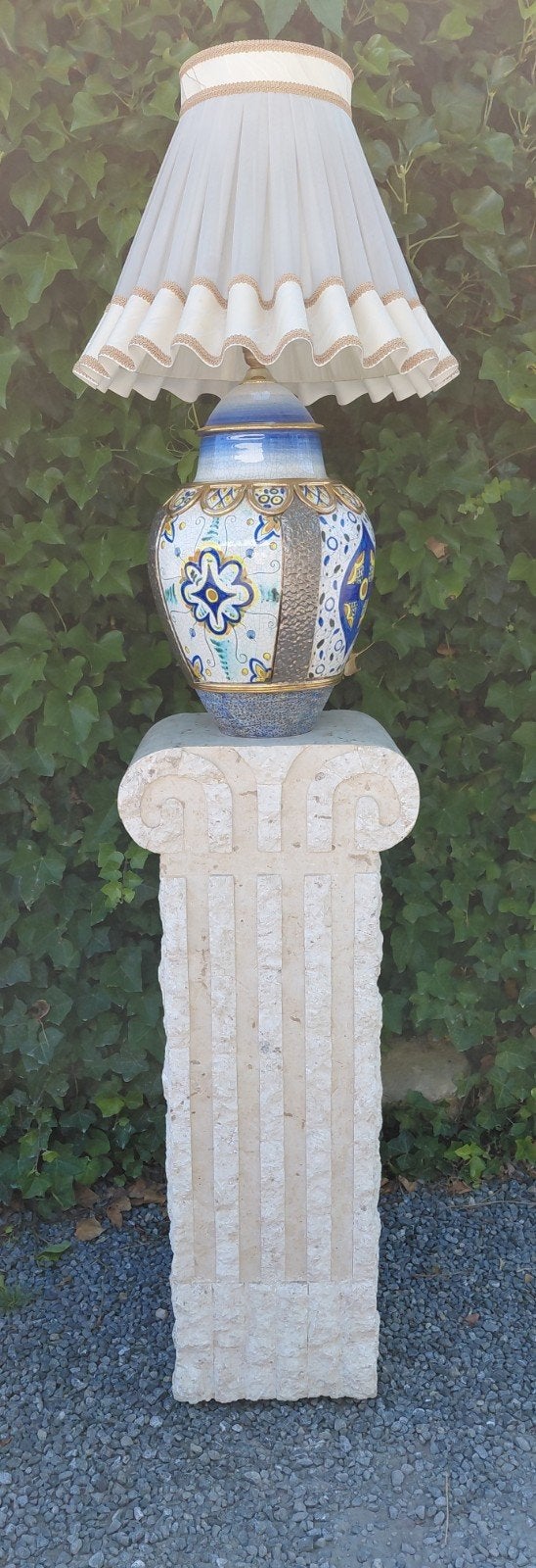 lamp met zuil, Ophalen
