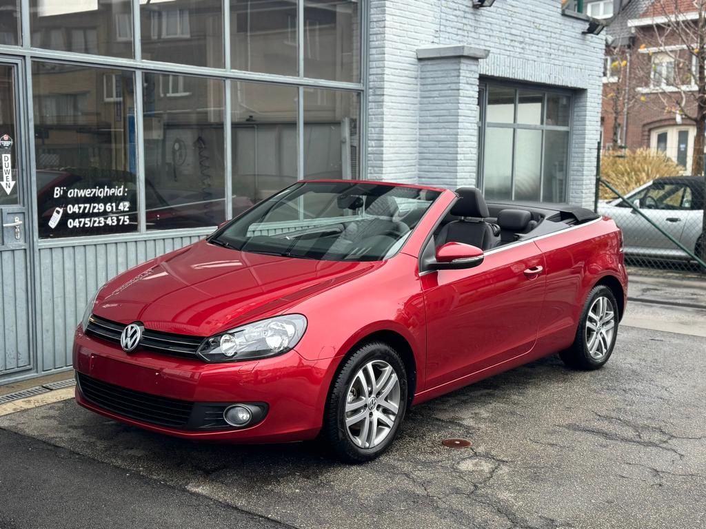 VW Golf Cabriolet 1.2 TSI  59.000 km  Airco  1 eigenaar, Auto's, Voorwielaandrijving, Zwart, Cabriolet, Handgeschakeld