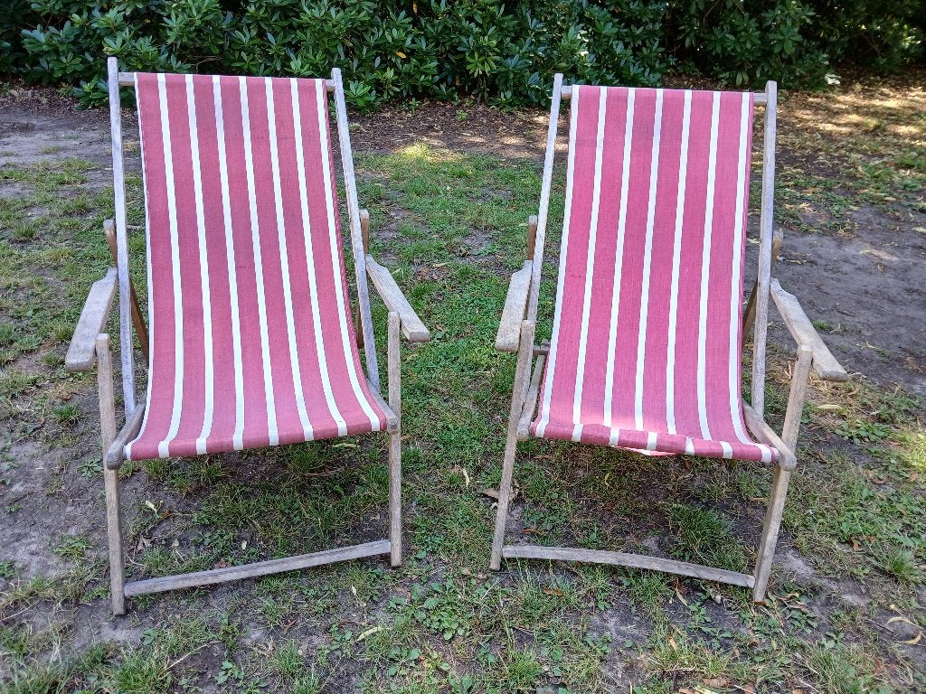 Strandstoelen, 2 stuks, Ophalen