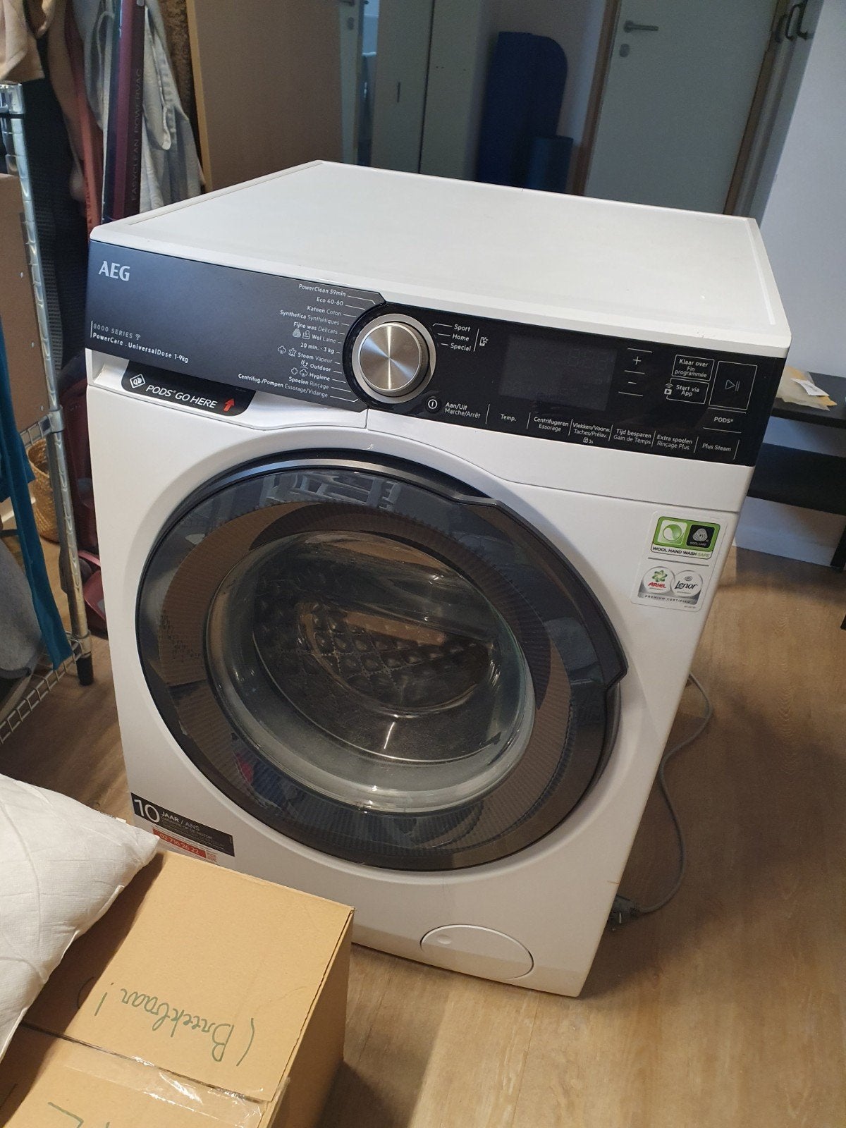 Wasmachine AEG Powercare 8000 met defect, Ophalen
