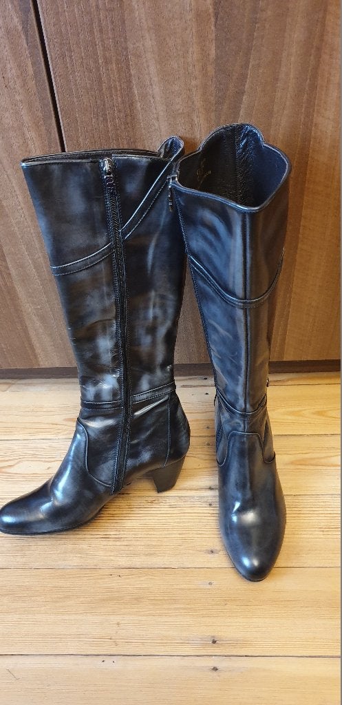 NIEUW artikel: Alberto Fermani volledig leren laarzen M 38, Kleding | Dames, Zwart, Nieuw, Ophalen of Verzenden, Hoge laarzen