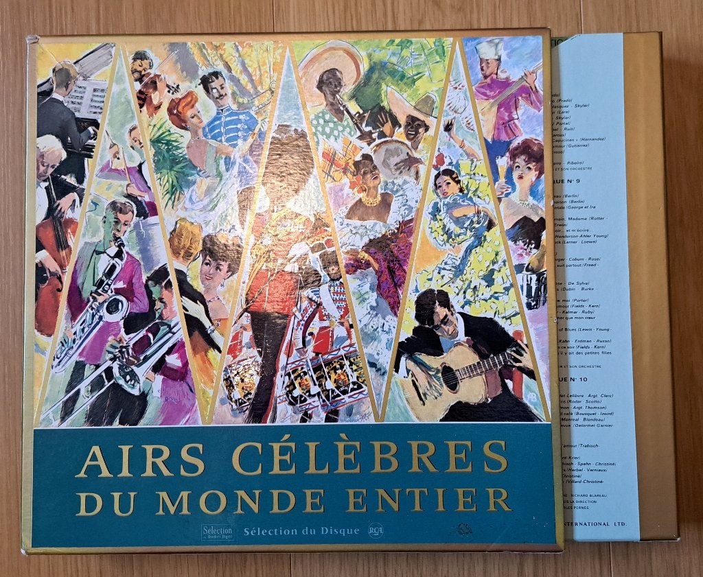 coffret 10 vinyles 33 tours airs célèbres du monde entier, Coffret, Utilisé, Coffret, Autres genres