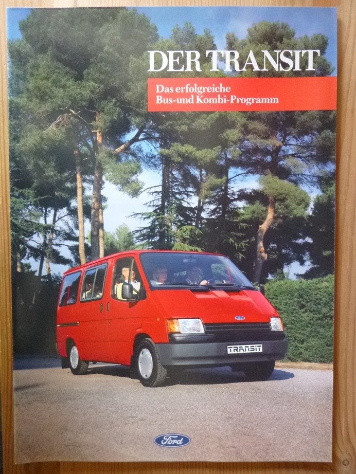 Brochure du minibus Ford Transit '86, 5/1990, Envoi, Comme neuf, Ford