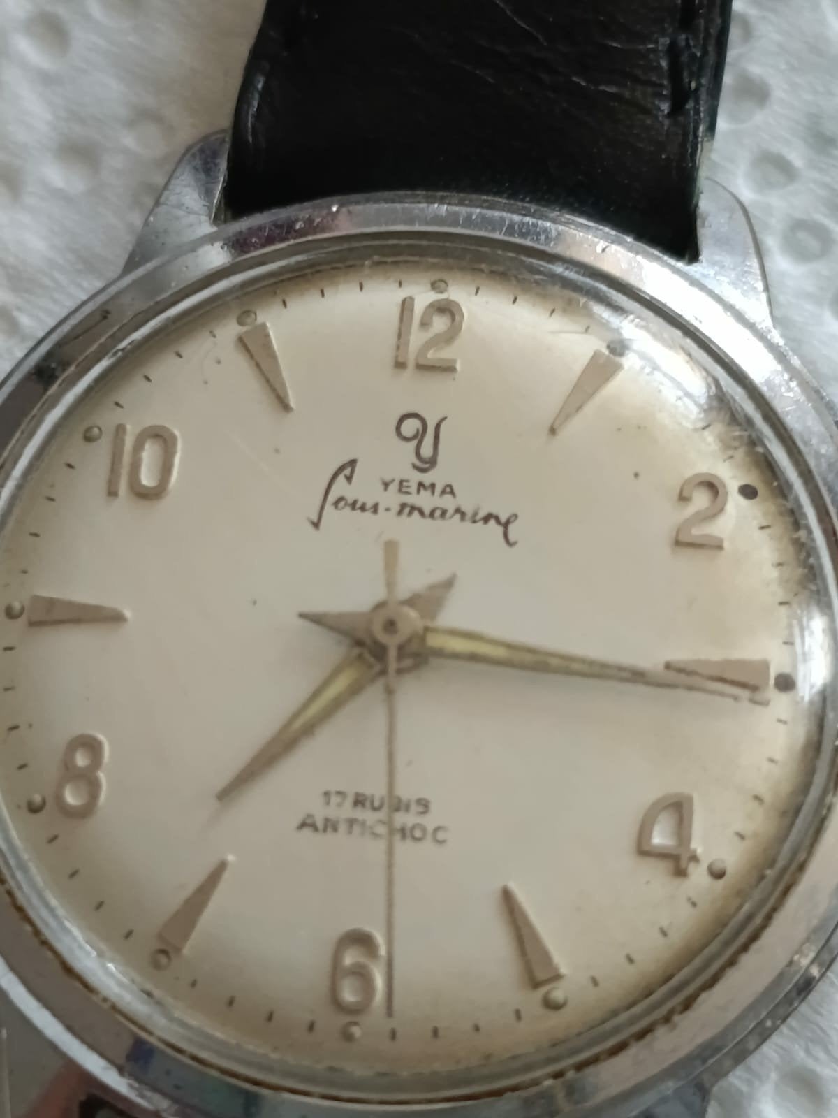 montre vintage Yema sous Marine., Enlèvement ou Envoi