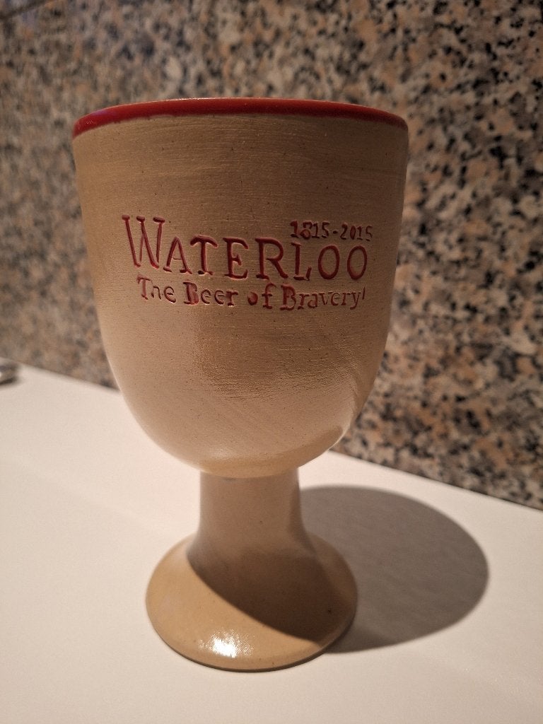 Waterloo stenen bierkelk speciale editie (1815-2015), Ophalen of Verzenden, Nieuw, Glas of Glazen, Overige merken