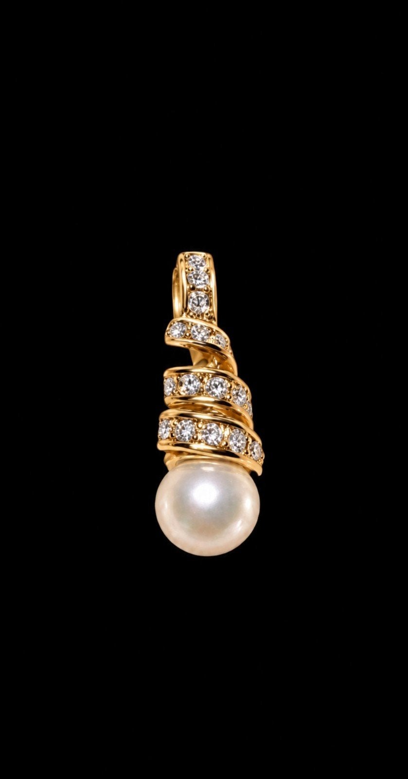 PENDENTIF OR AVEC PERLE ET BRILLANTS, Neuf, Enlèvement ou Envoi, Or, Avec pierre précieuse