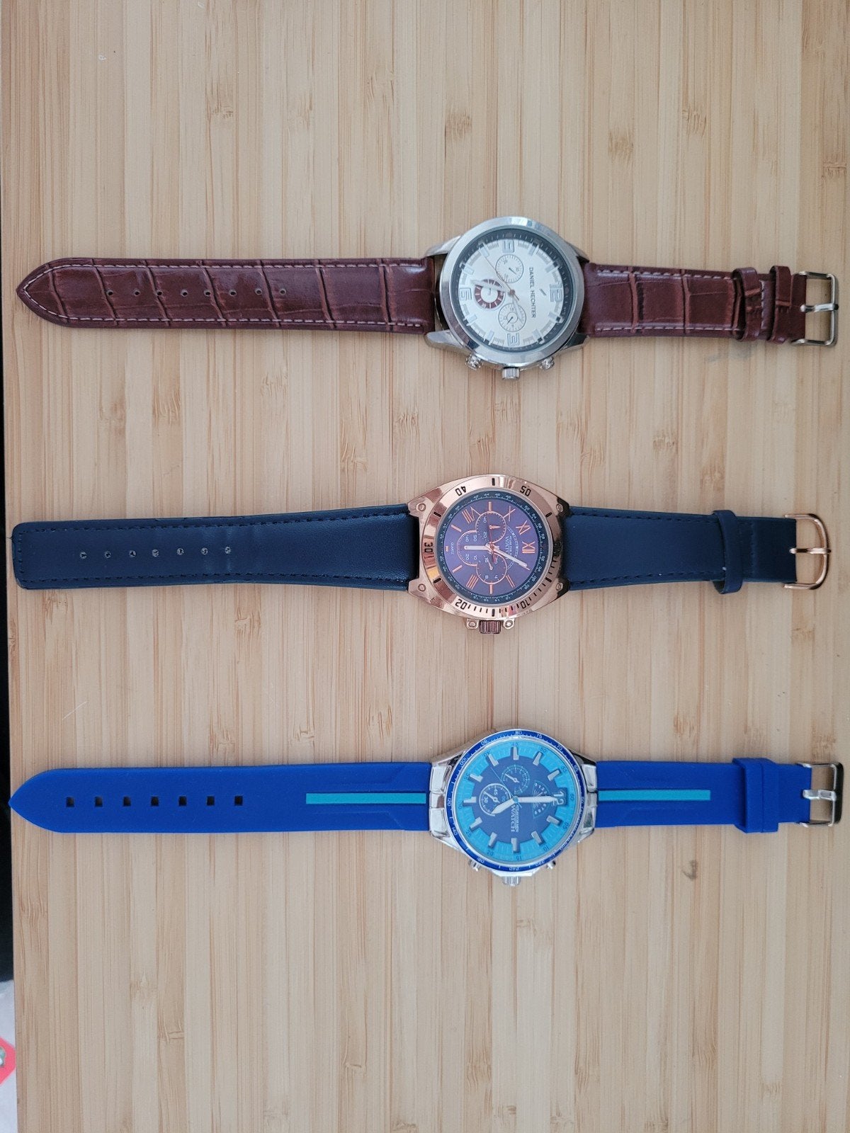 Lot de 3 montres Atlas for Men, Bijoux, Sacs & Beauté, Montre-bracelet, Autres marques, Enlèvement ou Envoi, Cuir