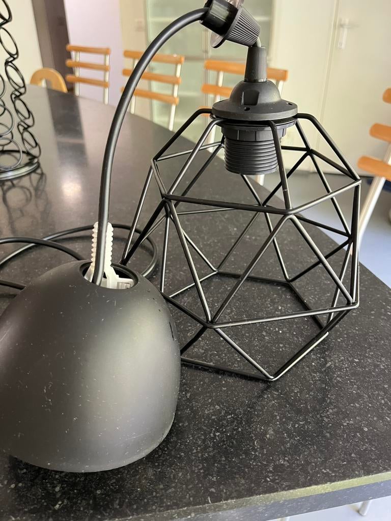 Hanglamp zwart - plafondlicht - diameter 20 cm, Ophalen, Nieuw, Zwart