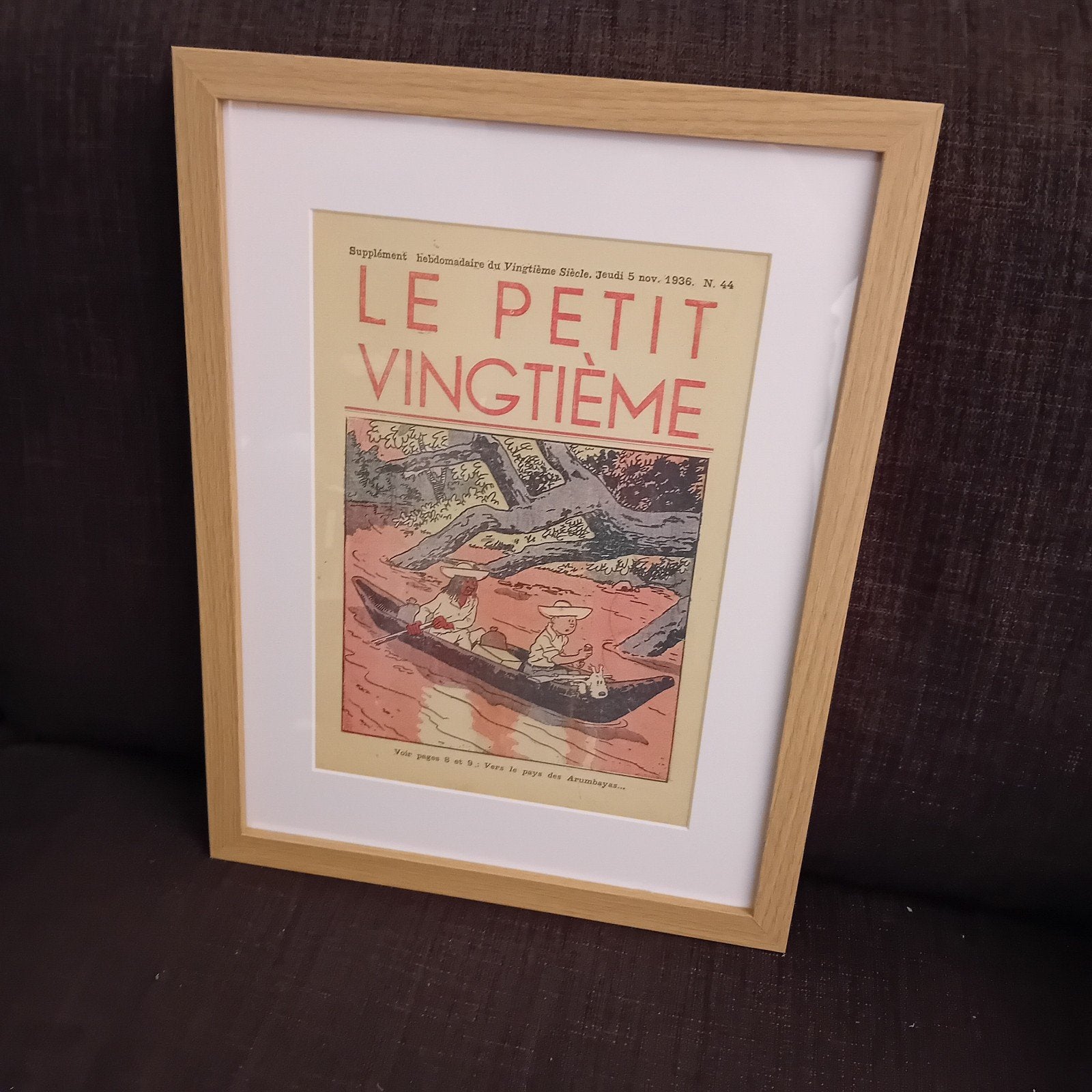 Tintin le petit vingtième lithographie encadrée  02, Collections, Enlèvement ou Envoi, Tintin, Neuf, Image, Affiche ou Autocollant