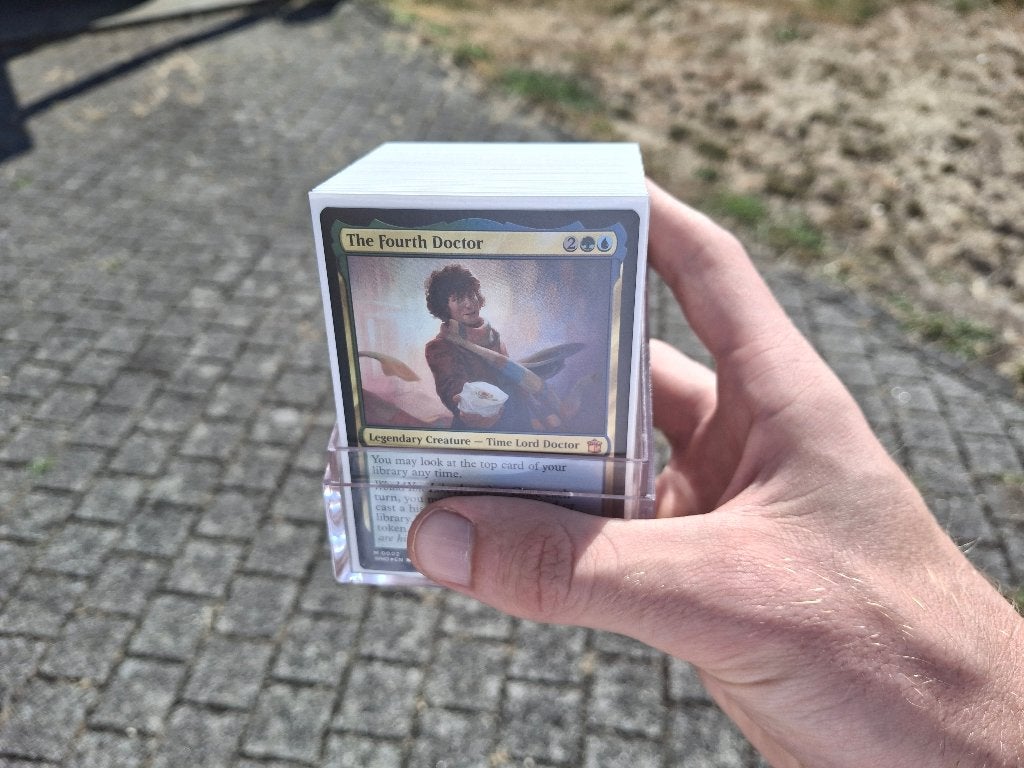 MTG - Doctor Who 4 commander decks - gesleeved, Hobby en Vrije tijd, Verzamelkaartspellen | Magic the Gathering, Ophalen, Gebruikt